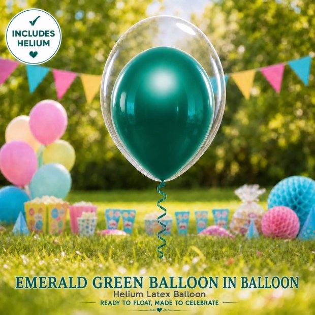 Elmerald Green Balloon IN Balloon Singapore