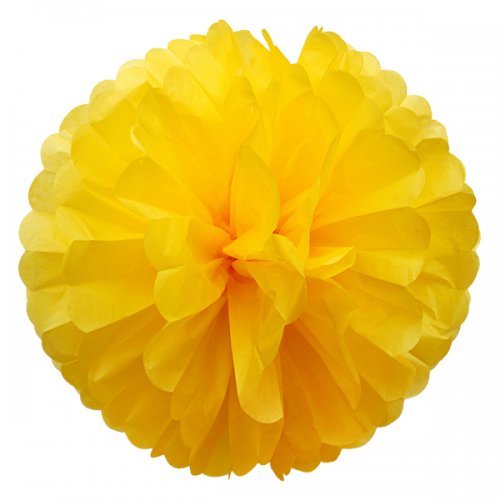 Yellow Tissue Paper Pom Pom