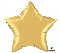 Gold Star Shape Mylar Balloon