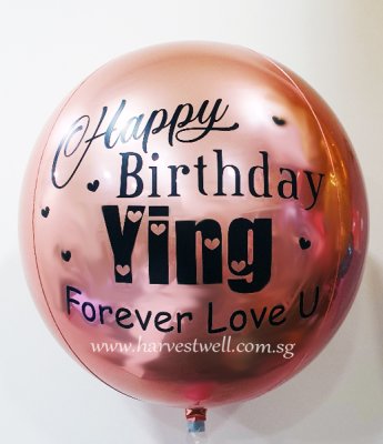 Sweetest Bday Customize ORBZ Balloon Singapore