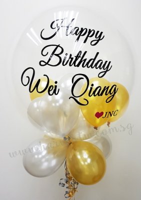 Customised Happy Birthday Love Bubble Balloon Singapore