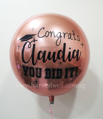 Congrats You Did It Customize ORBZ Balloon Singapore