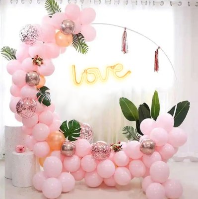Pastel Pink Theme Styling Balloon Garland Setup Singapore