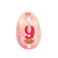 Number 9 Crown Candle with Gold Glitter