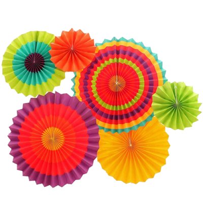 Colourful Paper Fans Decoration D.I.Y Set Singapore