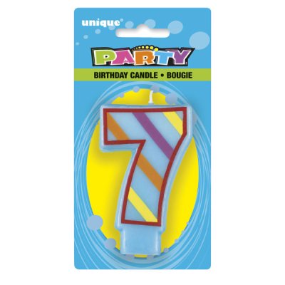 Number 7 Colourful Numeral Candle Singapore