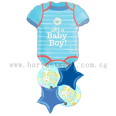 It's A Baby Boy Romper(Blue) Balloon Package Singapore