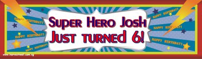 Super Hero Birthday Customized Banner Singapore