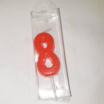 Red Number 8 Birthday Candle Singapore