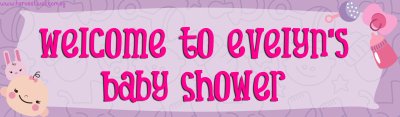 Baby Girl Shower Customized Banner Singapore
