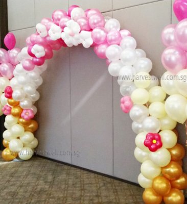 Cherry Blossom Balloon Arch Singapore
