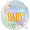 Watercolor Welcome Baby Foil Mylar Balloon