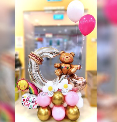 Baby Shower Organic Balloon Centerpiece Singapore