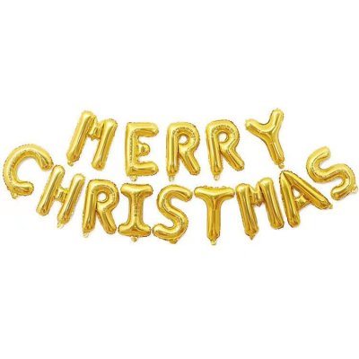 Merry Christmas Gold Mini Letter Balloon Set Singapore