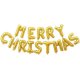 Merry Christmas Gold Mini Letter Balloon Set