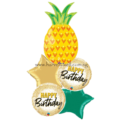 Pineapple Birthday Balloon Package Singapore