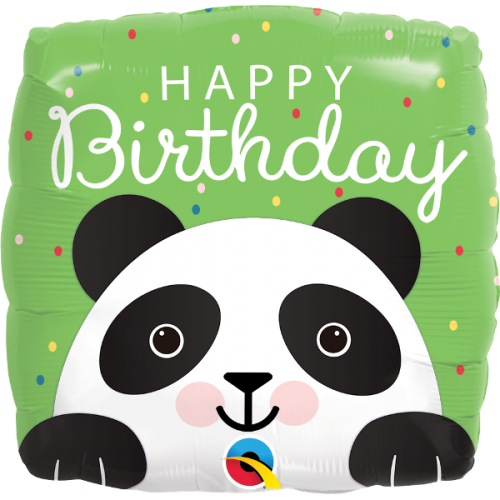 Happy Birthday Panda Mylar Balloon