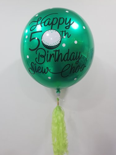 Customize Golf Themed ORBZ Balloon