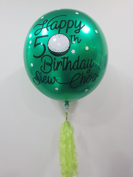 Customize Golf Themed ORBZ Balloon Singapore