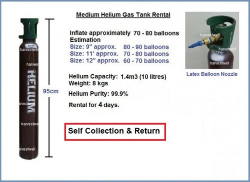 Medium Helium Gas Tank (10 Litres) Store Pickup