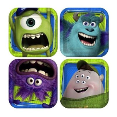 Monsters University Square Paper Plates Singapore