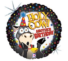 Holy Cow! Another Birthday Mylar Balloon