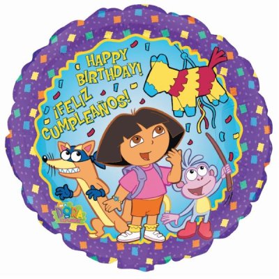 HBD Dora Pinata Fiesta Mylar Balloon Singapore