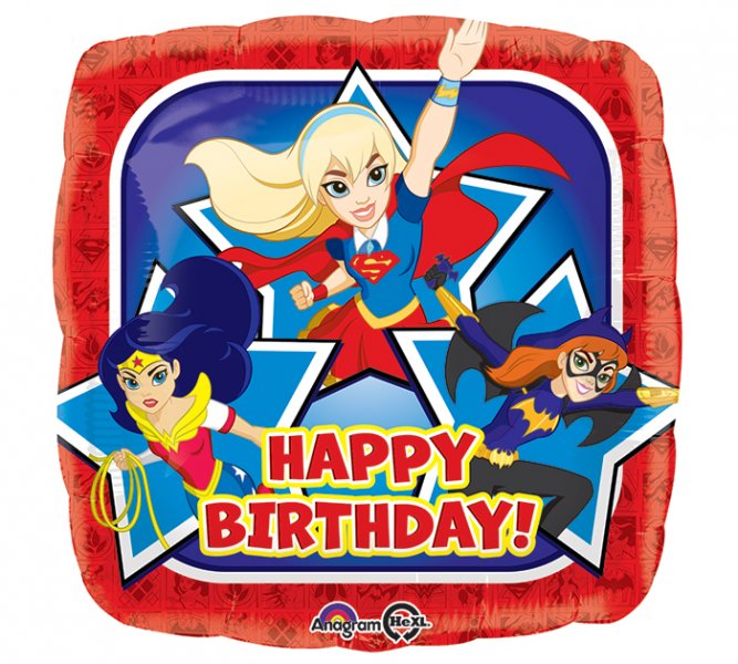 HBD DC Super Hero Girls Mylar Balloon