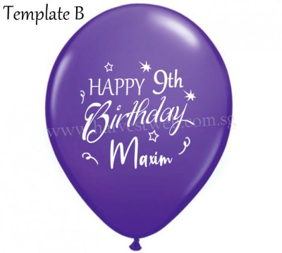 Print Name On Birthday Celebration Balloon Singapore