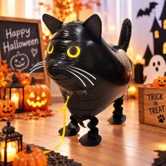 Black Cat Walking Pet Balloon