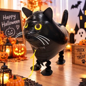 Black Cat Walking Pet Balloon