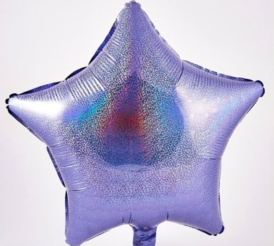 Holographic Purple Star Shape Mylar Balloon Singapore