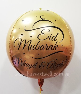Eid Mubarak Customize ORBZ Balloon Singapore