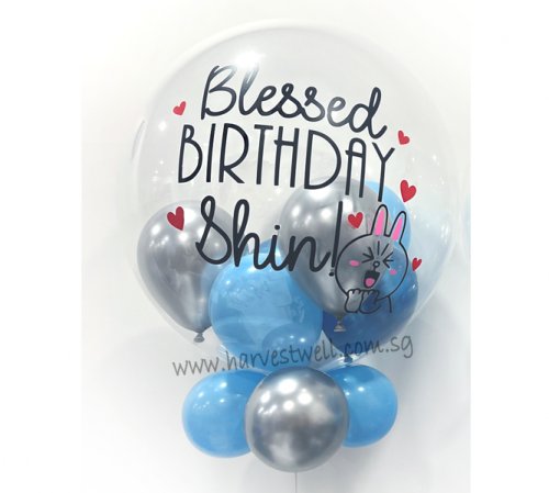 Customised Line Character Bubble Balloon