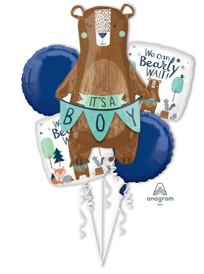 It's A Boy Bearly Wait Balloon Bouquet Singapore