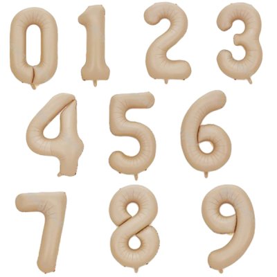 Megaloon Number Nude Foil Balloon Singapore
