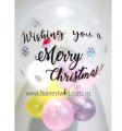 Customised Merry Christmas Wishes Bubble Balloon Singapore