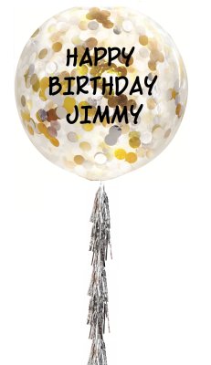 Personalized Happy Birthday Jumbo Helium Latex Balloon Singapore