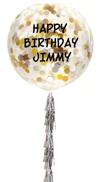 Personalized Happy Birthday Jumbo Helium Latex Balloon Singapore