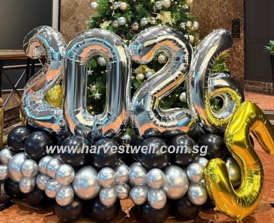 Welome 2026 Balloon Column Set Singapore