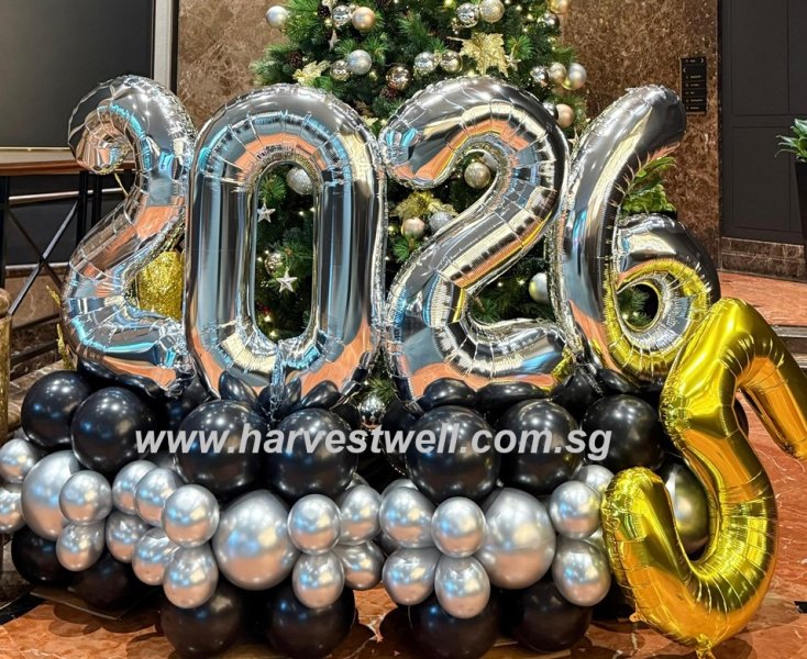 Welome 2026 Balloon Column Set Singapore