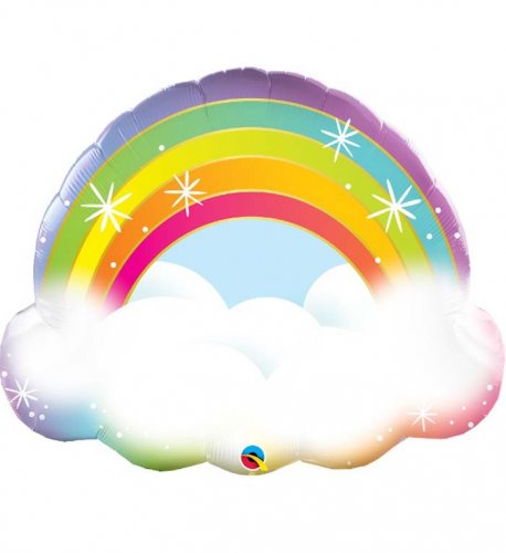 Rainbow Super Shape Mylar Balloon