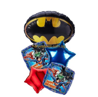 DC Batman Justice League Birthday Balloon Bouquet Singapore