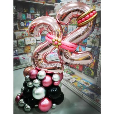 Number Organic Balloon Centerpiece Singapore