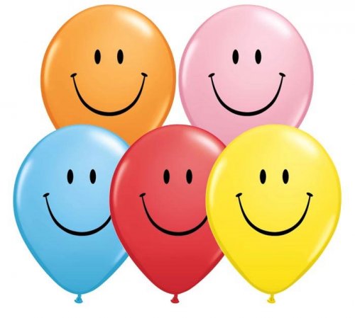 Smiley Face Helium Latex Balloons