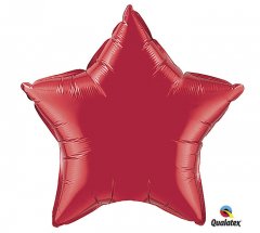 Ruby Red Star Shape Mylar Balloon