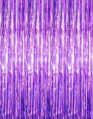 Customised Purple Metallic Foil Tinsel Singapore