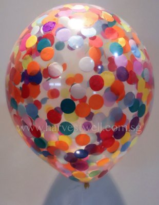 Confetti Helium Latex Balloon (Rainbow) Singapore
