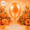 Pearl Orange Helium Latex Balloon Singapore