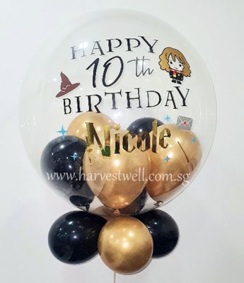 Personalised Harry Potter Hermione Theme Bubble Balloon Singapore